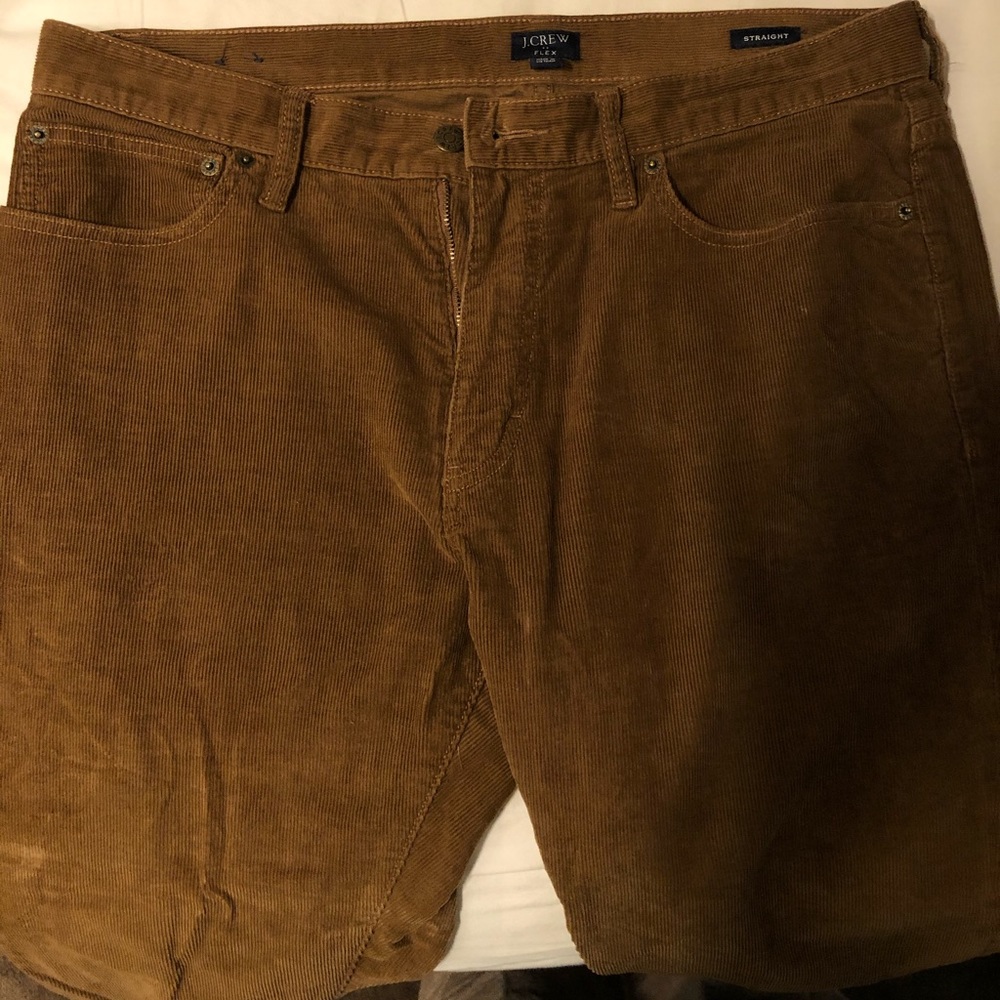 Men’s J. Crew Flex 34x34 Straight-legged Brown Corduroys